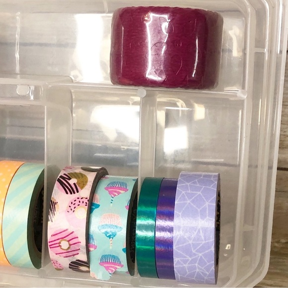 Arts Crafts Journal Supplies Storage Box Washi Tape-Markers-Colored Pencils EUC - Picture 13 of 16